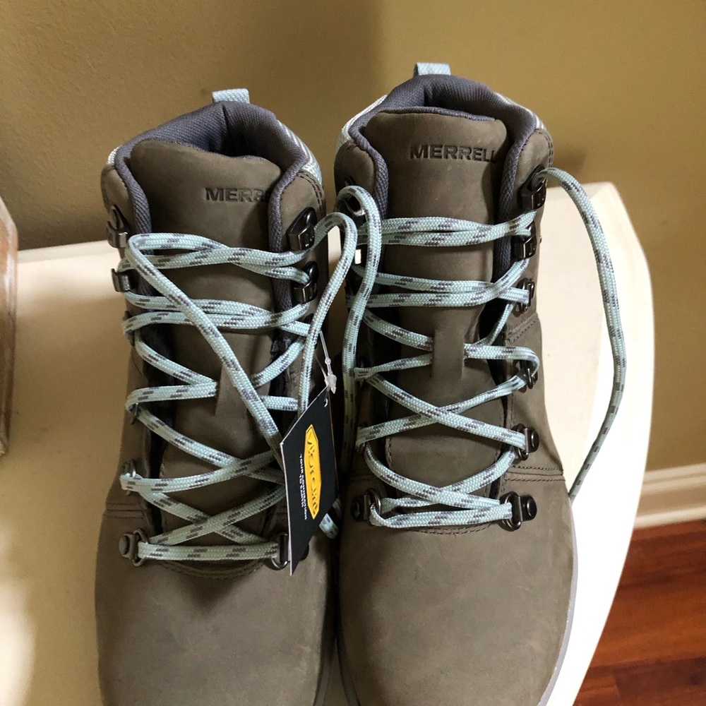 MERRELL Ontario 2 Mid Waterproof Grey Hiking Boots NWT - Picture 3 of 6